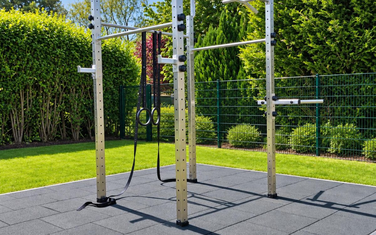 Outdoor-Fitnessbereich im Garten