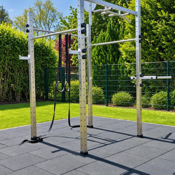 Outdoor-Fitnessbereich im Garten